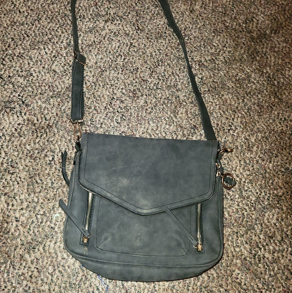 Grey crossbody purse